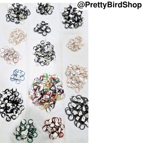100 RINGS Resale Bundle mixed stone glass hematite stainless enamel mix sizes - Picture 6 of 14